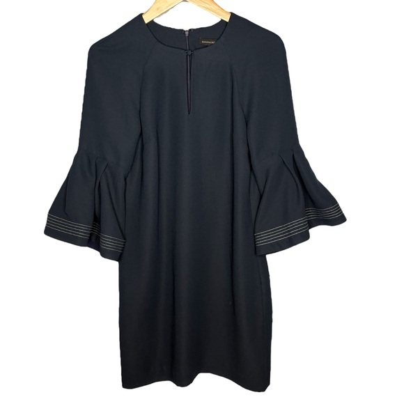Banana Republic Sheath Dress Bell Sleeve Navy Blue Women’s Size 6 - Picture 2 of 6